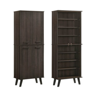SS61720 4 Door Shoe Cabinet (Walnut)