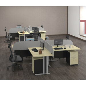 T2 Series Cluster of 4 Work Station