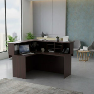 EXCT1715 L-Shape Reception Desk (Walnut)