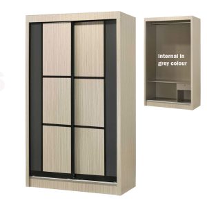 SS491A Sliding Wardrobe (White wash)