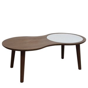Peanut Coffee Table (Glass top)