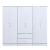 Charlton 6 Door Wardrobe (White)
