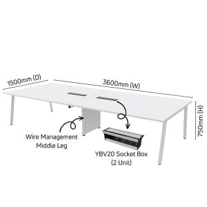 ASVB36 Rectangle Conference Table (3.6 METER)