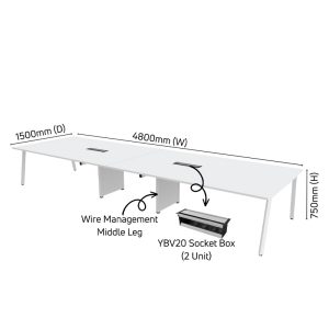 ASVB48 Rectangle Conference Table <br>(4.8 METER)