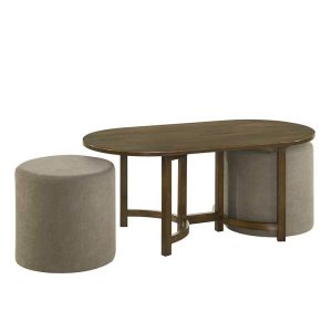 SS809-WN Coffee Table With Stool (Walnut)