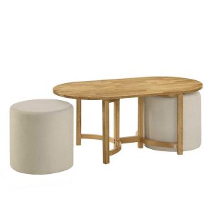 SS809 Coffee Table With Stool (ASH)