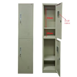2 Door Metal Locker (Beige)