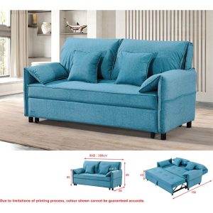 SH557SB Sofa Bed<br> (Blue Fabric)