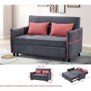SH559SB Sofa Bed<br> (Grey Fabric)