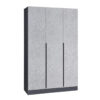 GTS Modular 3 Door Wardrobe (Cement Grey Plywood Series)