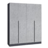 GTS Modular 4 Door Wardrobe (Cement Grey Plywood Series)
