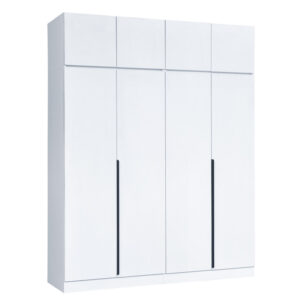 Alternative view of GTS Modular 4 Door Wardrobe (Matt White Plywood Series)