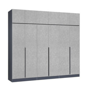 GTS Modular 6 Door Wardrobe (Cement Grey Plywood Series)