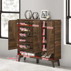 Alternative view of Cayston Shoe Cabinet <br>(3 Door)