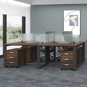 Alternative view of B6-SQ-4R Cluster of 4 Work Station