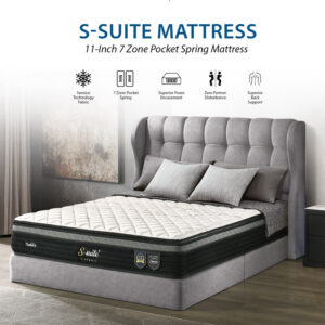 S-Suite 7-Zone Pocketed Spring Mattress (11inch)