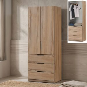 Izzy 2 Door Wardrobe (2.5ft-3 Drawer)