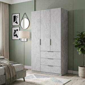 Edinn 3 Door Wardrobe <br>(3 Drawer)